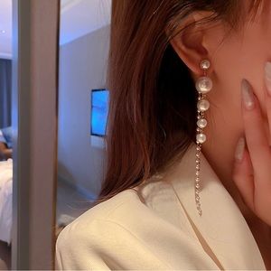 Pearl Dangle Drop Earrings